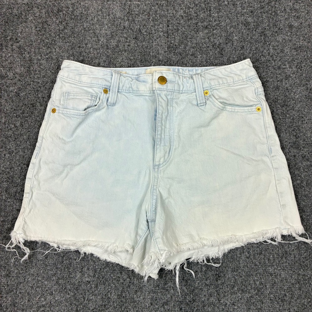 Universal Thread Vintage Midi Light Wash Hem Denim Shorts Womens Size 6 28R